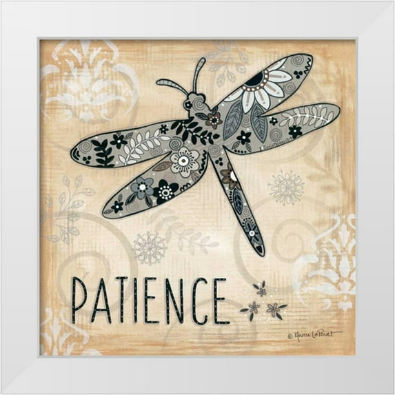 LaPoint, Annie 26x26 White Modern Wood Framed Museum Art Print Titled - Patience