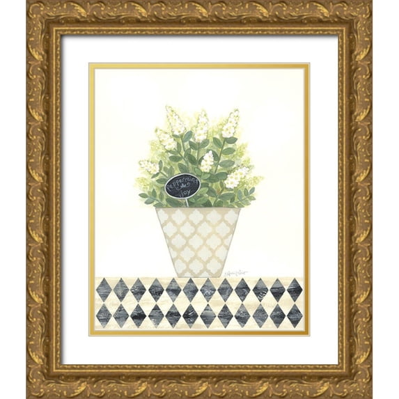 LaPoint, Annie 26x31 Gold Ornate Wood Framed with Double Matting Museum Art Print Titled - Peppermint Joy