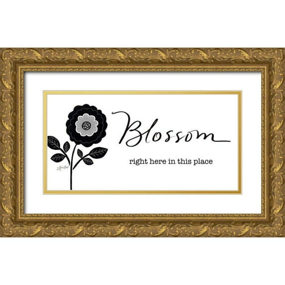 LaPoint, Annie 32x18 Gold Ornate Wood Framed with Double Matting Museum Art Print Titled - Blossom