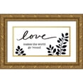 thumbnail image 1 of LaPoint, Annie 32x18 Gold Ornate Wood Framed with Double Matting Museum Art Print Titled - Love Makes the World Go Round, 1 of 4