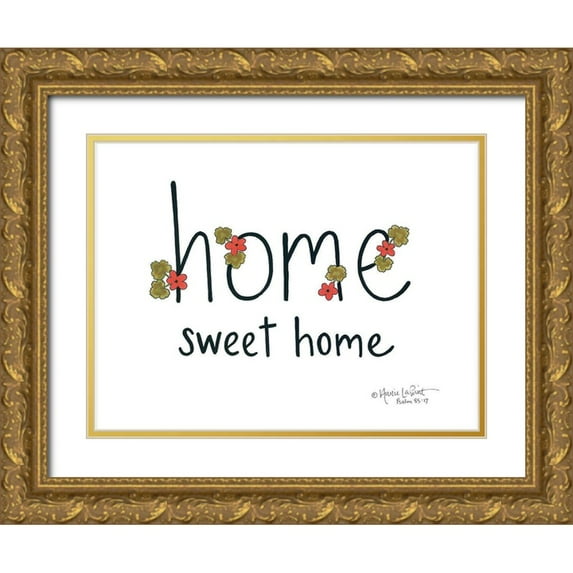 LaPoint, Annie 32x25 Gold Ornate Wood Framed with Double Matting Museum Art Print Titled - Home Sweet Home