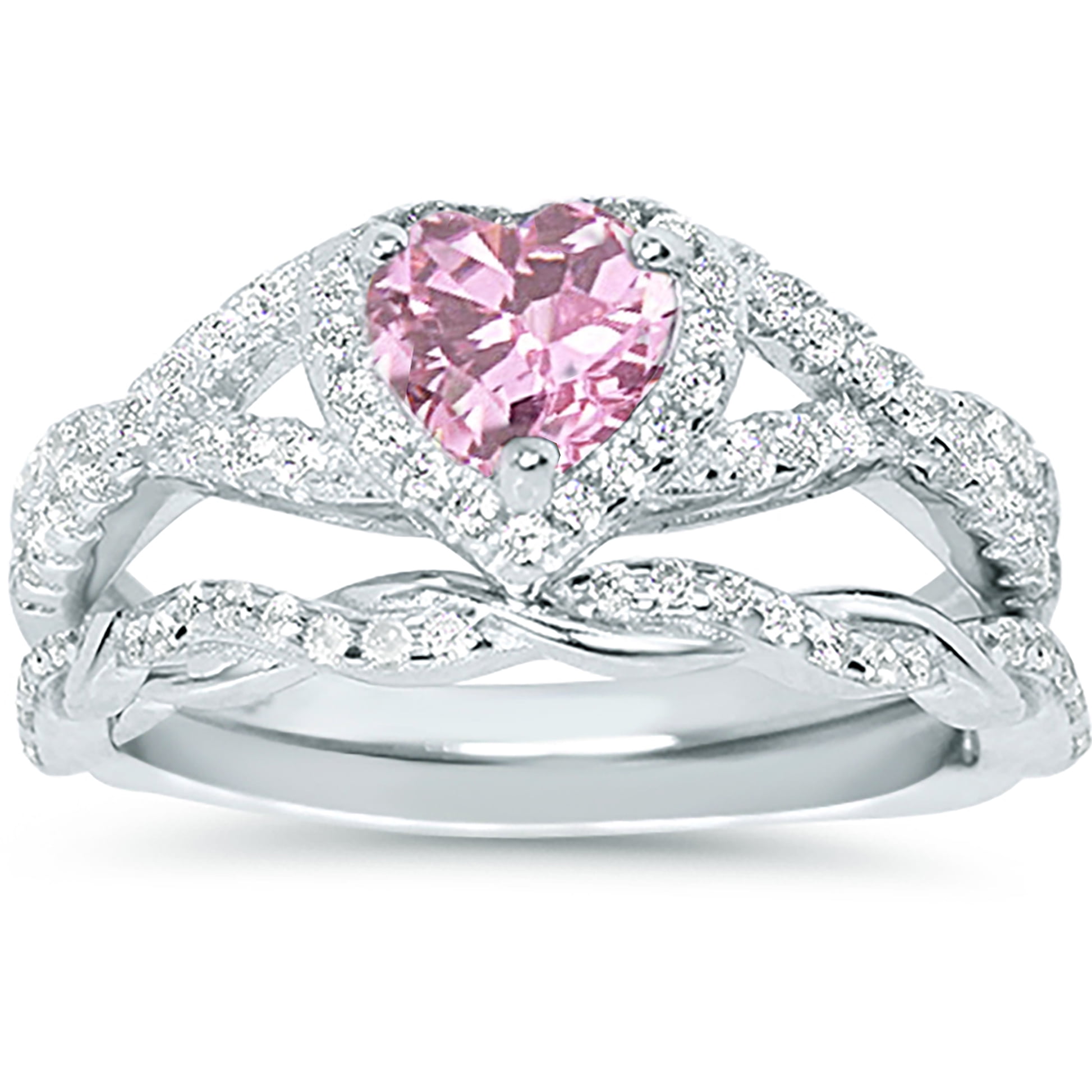 LaRaso Co Carat Pink Tourmaline October Birthstone CZ Wedding