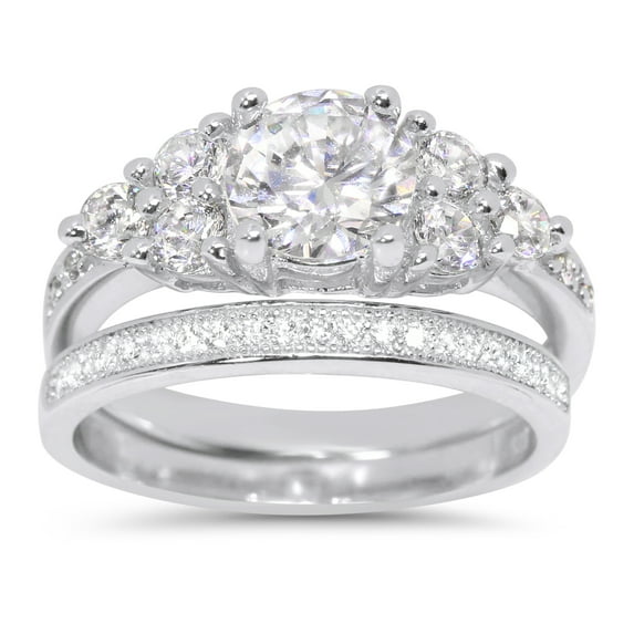 LaRaso & Co CZ 3 Carat Wedding and Engagement Ring Set for Women for Women Size 5