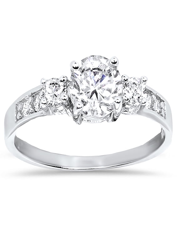 CZ Engagement Promise Ring for Women Size 7