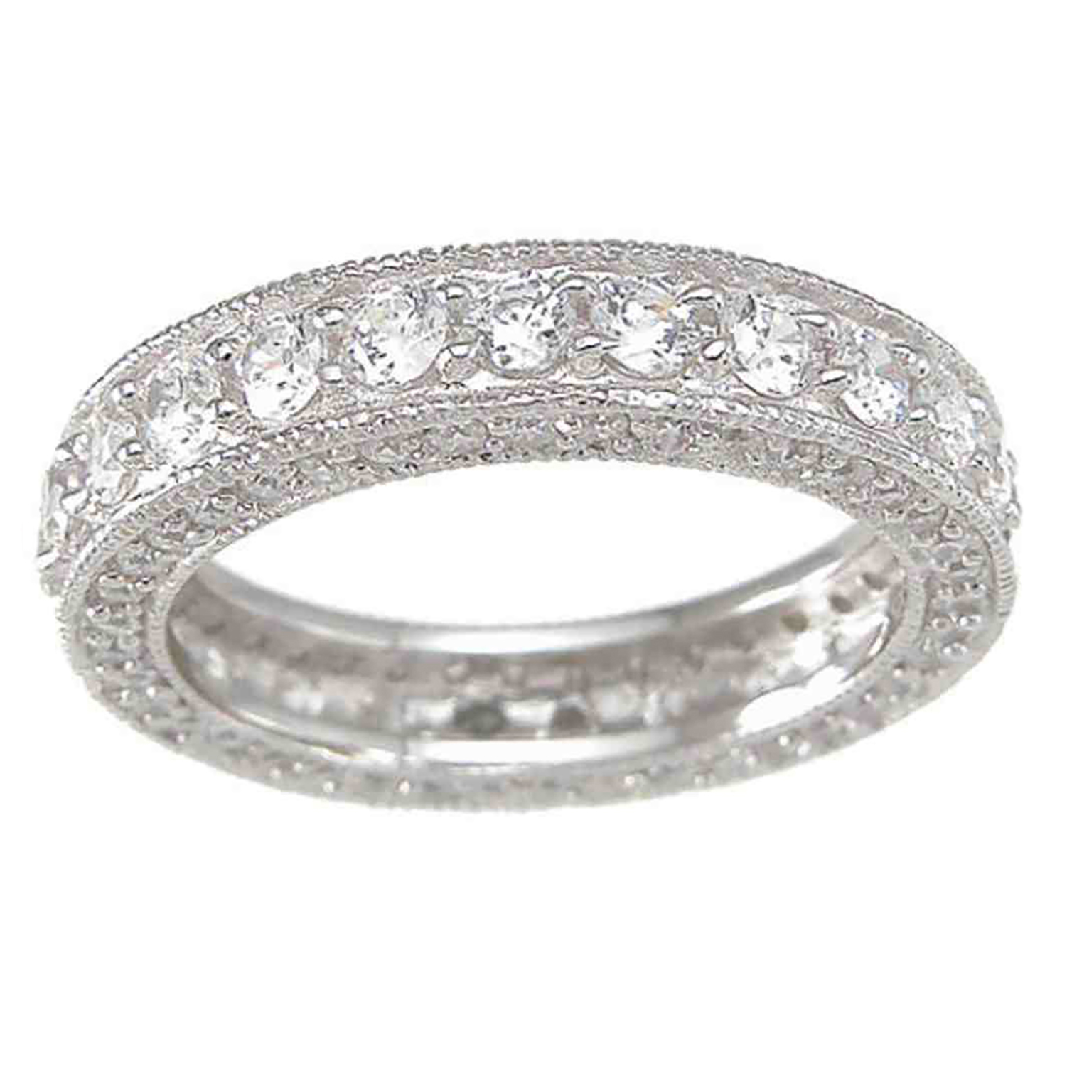 LaRaso Co CZ Wedding Band Eternity Anniversary Ring for Women Size 9 - image 1 of 4