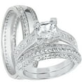thumbnail image 1 of LaRaso & Bo His Her Wedding Set Trio Couples Silver Engagement Rings, 1 of 7