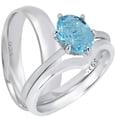 thumbnail image 1 of LaRaso & Co His Her Wedding Set TRIO Couples Wedding Engagement Rings Bands Set Him Her 8/9, 1 of 6