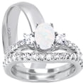 thumbnail image 1 of LaRaso & Co His Hers Trio Wedding Set Matching Silver Wedding Bands Men Women 7/9, 1 of 7