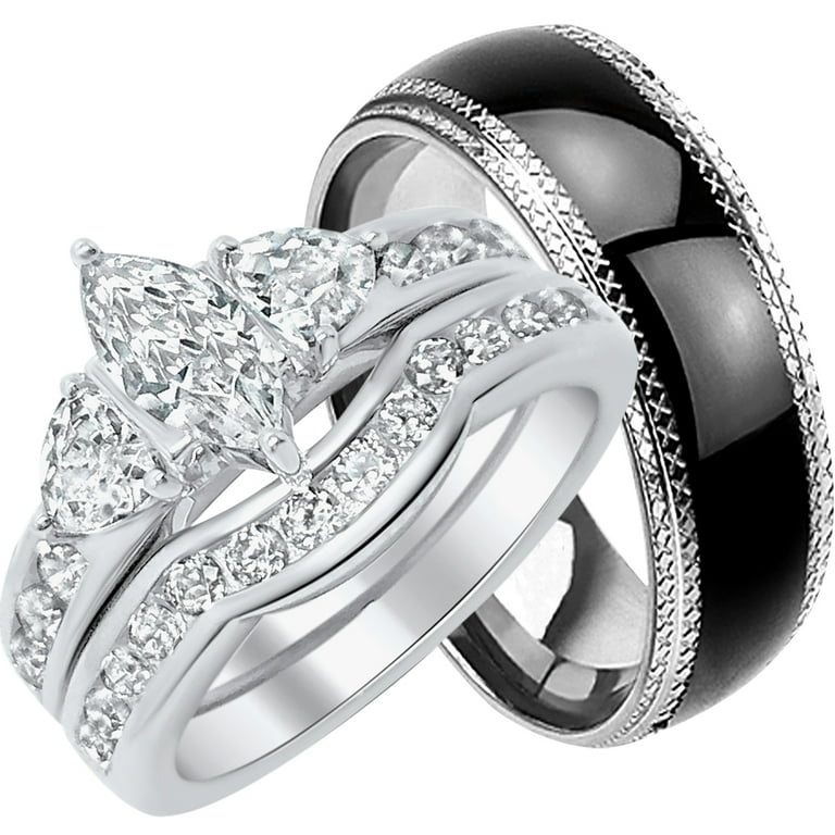 His and her best sale promise rings set