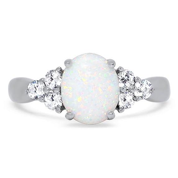 LaRaso & Co LaRaso & Co Opal Wedding Engagement Ring Set Size 8
