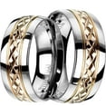 thumbnail image 1 of LaRaso & Co Rose Gold Plated Titanium Wedding Band Rings for Him Her Men Women Couples 12/12, 1 of 2