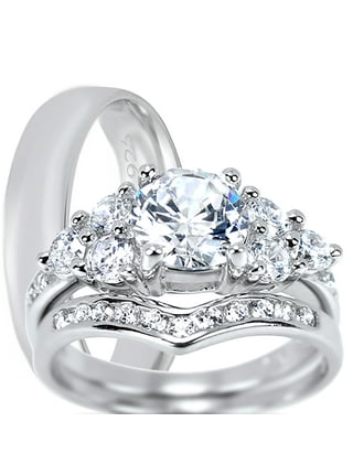 Anillos De Matrimonio Pareja Trio
