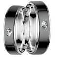 thumbnail image 1 of LaRaso & Co Black Ceramic Wedding Band Rings for Him Her Men Women Couples 10/7, 1 of 4