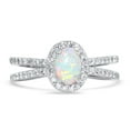 thumbnail image 1 of LaRaso & Co White Opal Promise Engagement Ring Size 7, 1 of 4