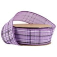 thumbnail image 1 of LaRibbons 1 1/2" Wired Ribbon | Purple/Spring Plaid | 10 Yard Roll, 1 of 9