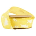 thumbnail image 1 of LaRibbons 1 1/2" Wired Ribbon | Yellow w/ White All Over Bunny | 10 Yard Roll, 1 of 9