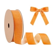 LaRibbons 1 Velvet Ribbon Orange, 10 Yard Roll