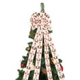 thumbnail image 1 of LaRibbons 13" Christmas Nutcracker Tree Topper Bow and 2.5" Wired Ribbon, White/Multi, 1 of 8