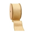 thumbnail image 1 of LaRibbons 2 1/2" Reversible Classic Velvet Wired Ribbon | Tan/Gold | 10 Yard Roll, 1 of 6