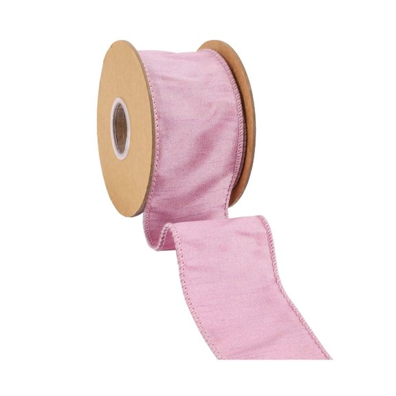 LaRibbons 2 1/2" Wired Dupioni Ribbon | 10 Yards | Lt Purple