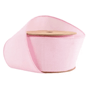 LaRibbons 2 1/2" Wired Ribbon | Pale Pink Linen