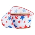 thumbnail image 1 of LaRibbons 2 1/2" Wired Ribbon | Red/White/Blue Stars | 10 Yard Roll, 1 of 12