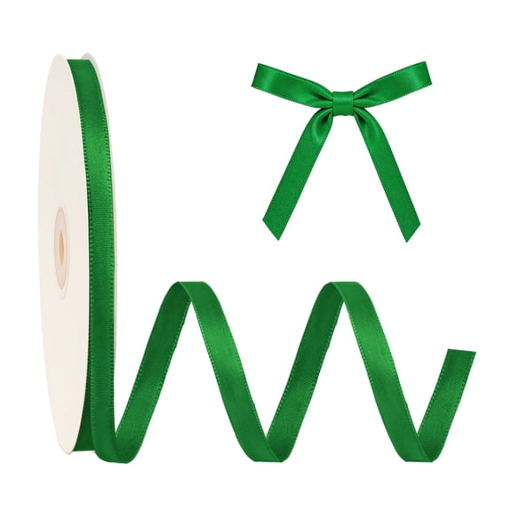LaRibbons 3/8" Double Face Satin Ribbon, Forest, 100 Yards