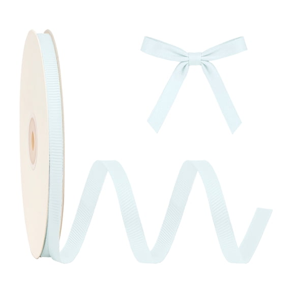LaRibbons 3/8" Light Blue Textured Grosgrain Ribbon, 100 Yard Roll