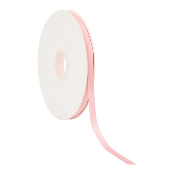 LaRibbons 3/8" Pink Single Face Satin Ribbon, 100 Yard
