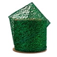 thumbnail image 1 of LaRibbons 3" Mesh Wired Ribbon | Green | 10 Yard Roll, 1 of 6