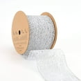 thumbnail image 1 of LaRibbons 4" Mesh Wired Ribbon | Silver | 10 Yard Roll, 1 of 6