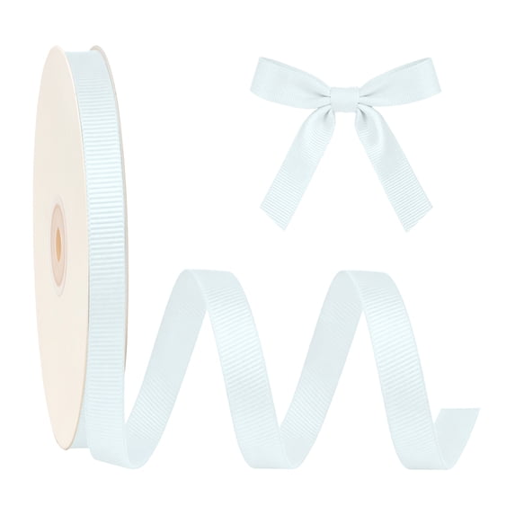 LaRibbons 5/8" Light Blue Textured Grosgrain Ribbon, 100 Yard Roll