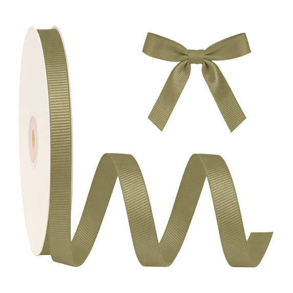 LaRibbons 5/8" Textured Grosgrain Ribbon, Willow, 100 Yard Roll