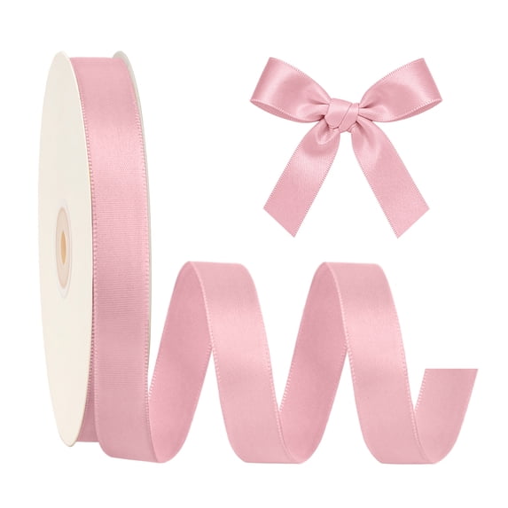 LaRibbons 7/8" Double Face Satin Ribbon, Quartz, 100 Yards