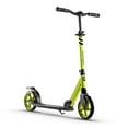 thumbnail image 1 of Lascoota Aluminum Kick Scooter - Foldable Adult Scooter with Front Suspension - Youth Ride with Handlebars & Rear Brake - Teen Ride - Neon Green, 8-Inch Wheels, 220-lb Max, 1 of 10