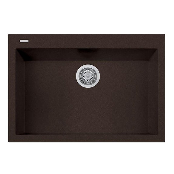 LaToscana ON7610-42UG 30 in. ONE Series Drop-in Quartz Single Bowl Kitchen Sink in Titanium