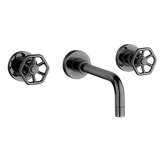 LaToscana 77PW207 Lucia Two Handle Wall Mount Faucet in Brushed Nickel