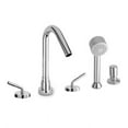 thumbnail image 1 of LaToscana 81CR109 Morellino 5 5/8" Double Handle Widespread/Deck Mounted Roman Tub Faucet with Hand Shower In Chrome, 1 of 1