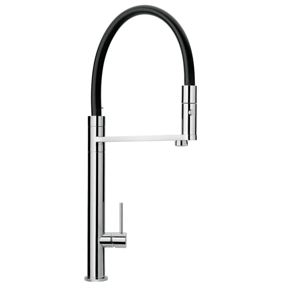 LaToscana Elba Single Handle Pull-Out Spray Kitchen Faucet Chrome/Clear Chrome Finish