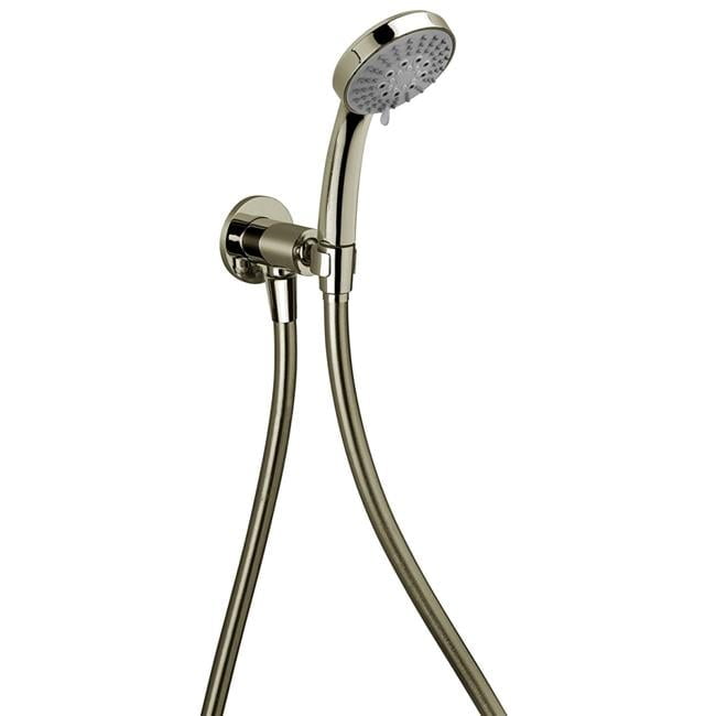 Nickel Wall Mounted Handheld Shower Head with Jet Function