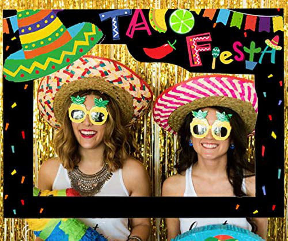 laventy-mexican-selfie-frame-props-mexican-photo-booth-props-fiesta-photo-booth-props-cinco-de-mayo-selfie-frame-fiesta-decorations-mexican-party-decor-walmart-com