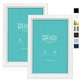 thumbnail image 1 of LaVie Home 4x6 Picture Frames (2 Pack, White) Simple Designed Photo Frame with High Definition Glass for Wall Mount & Table Top Display, Set of 2 Classic Collection, 1 of 7