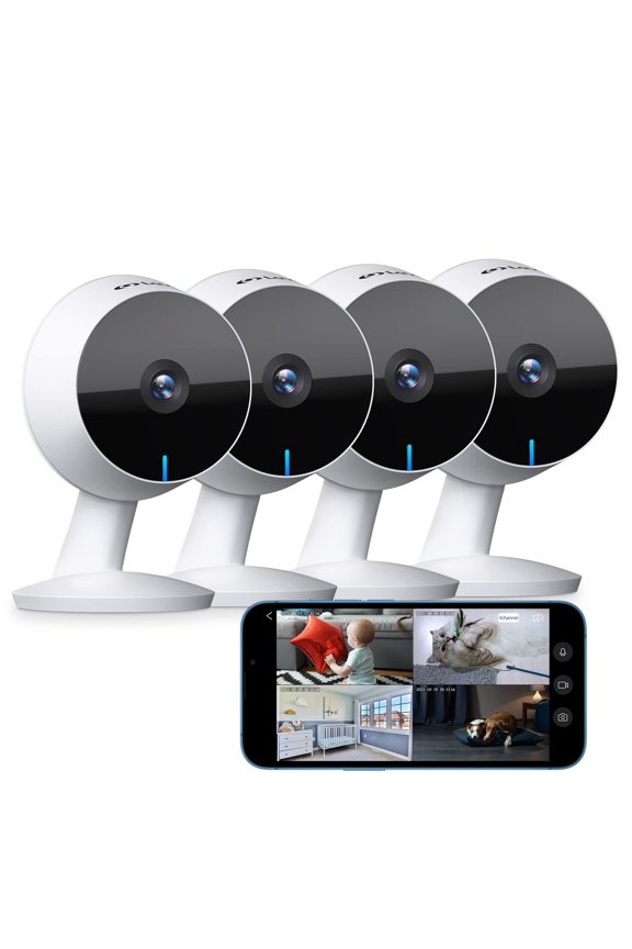 4MP 2K Cameras for Home Security Indoor,Home Security Camera for Baby/Elder/Pet/Nanny,Baby Cam Starlight Sensor Color Night Vision,US Cloud Service,Works with Alexa