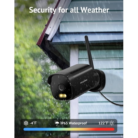 (2 Pack) LaView Outdoor Security Cameras 3K 5MP HD,Cameras for Home Security with Human Detection,IP65 Waterproof,2-Way Talk,Clear Night Vision,2.4G WiFi,SD Card Slot&US Cloud Storage,Work with Alexa