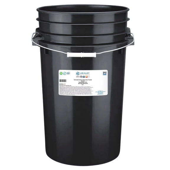 Lab Alley Activated Carbon (Charcoal) Powder, Food Grade, Kosher, Coal Based, Great for Water Filtration, Detox, Skin Care, and DIY Uses (20 Pounds)