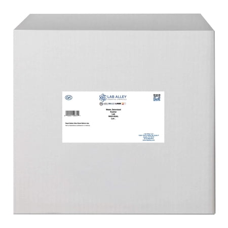 Lab Alley Deionized Water Laboratory Chemical, Lab Grade, Kosher, 5 Gallons