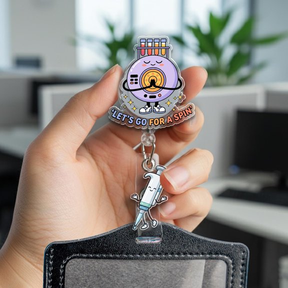 Lab Badge Reel Laboratory Tech Badge Holder MLT Gift Lab Week Gift Medical Laboratory Scientist Gift Science Badge MLS Biology SL3N22