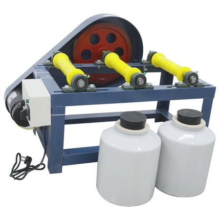 Lab Ball Mill Ceramic Jar Grinding Glaze Quartz Fine Grinding Machine Horizontal Roller Jar 220V with Dual 5L Ceramic Jars