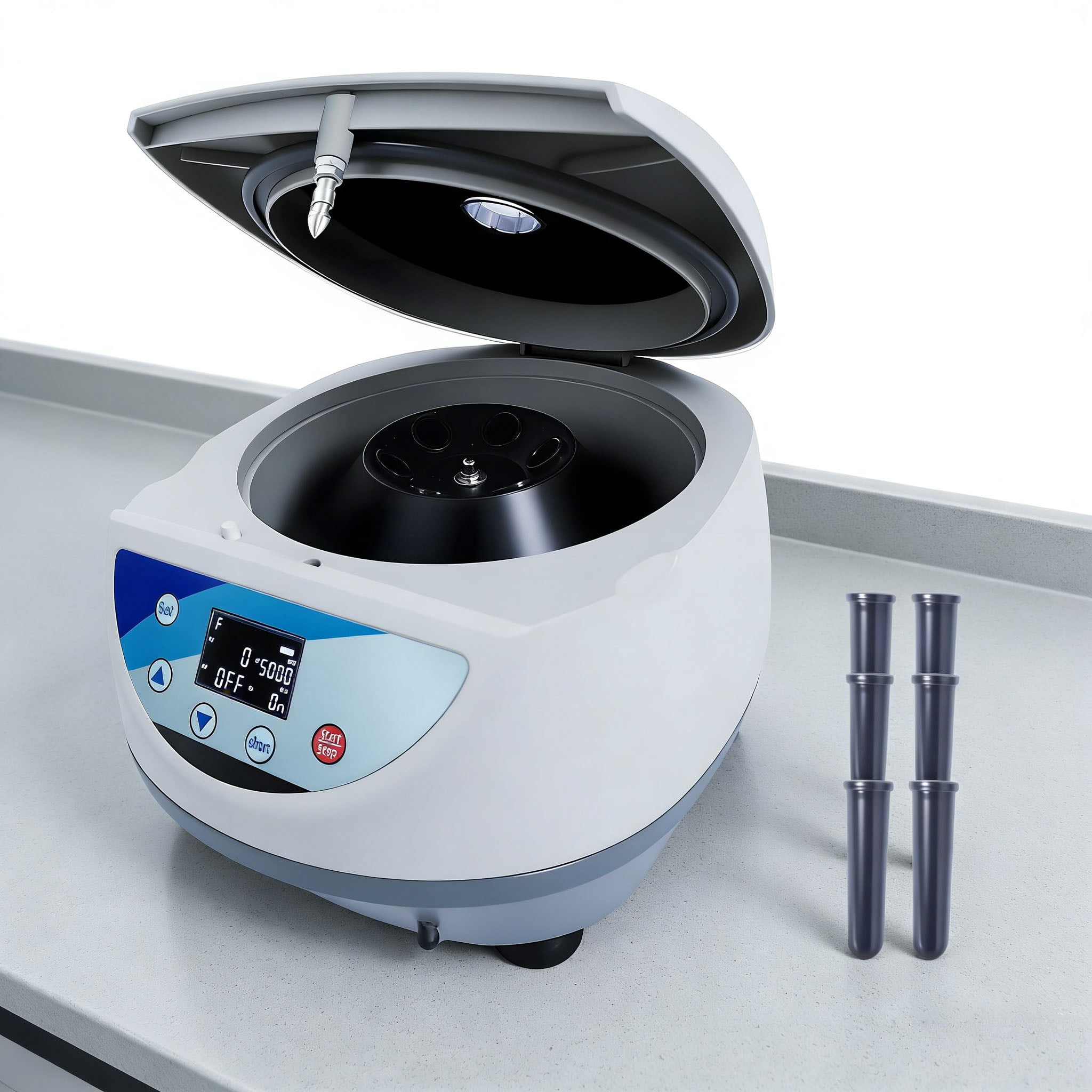 Lab Centrifuge,500-5000rpm(Max.3074xg RCF),Benchtop Centrifuge Machine,6x15mL/10mL,Timer10sec-99min,Lab PRP Benchtop Centrifuge for Lab Sample Separation