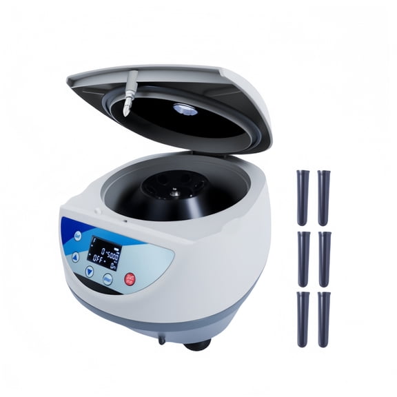 Lab Centrifuge Machine, 500-5000 RPM Variable Speed 610/15 ml Blood Serum Separator, Low Speed Desktop Centrifuge with Timer for Clinic Biomedical Food Testing